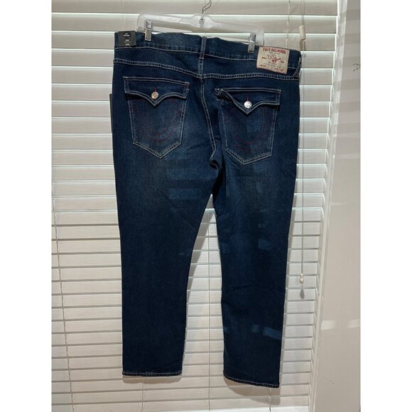 True Religion Geno Big T Flap‎ Relaxed Slim Jeans NWT -  MSRP $159 Size 40x32 - Picture 8 of 10